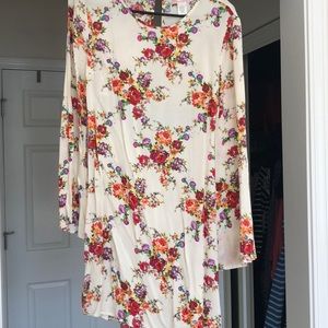 Floral open back boutique dress